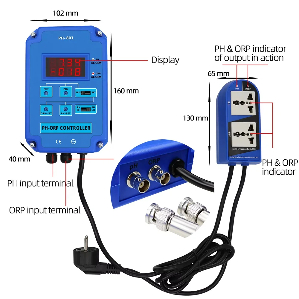 Ph Meter Digital Water Tester - Contrôleur de pH numérique, pH-mètre, testeur