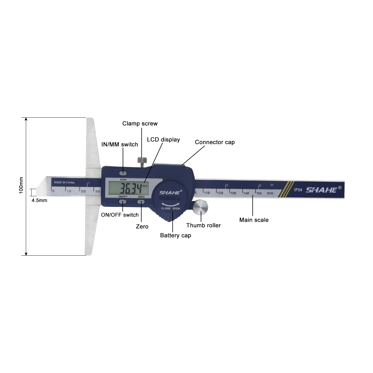 SHAHE pied à coulisse numériqu - Digital Caliper 150Mm Stainless Steel avis et prix
